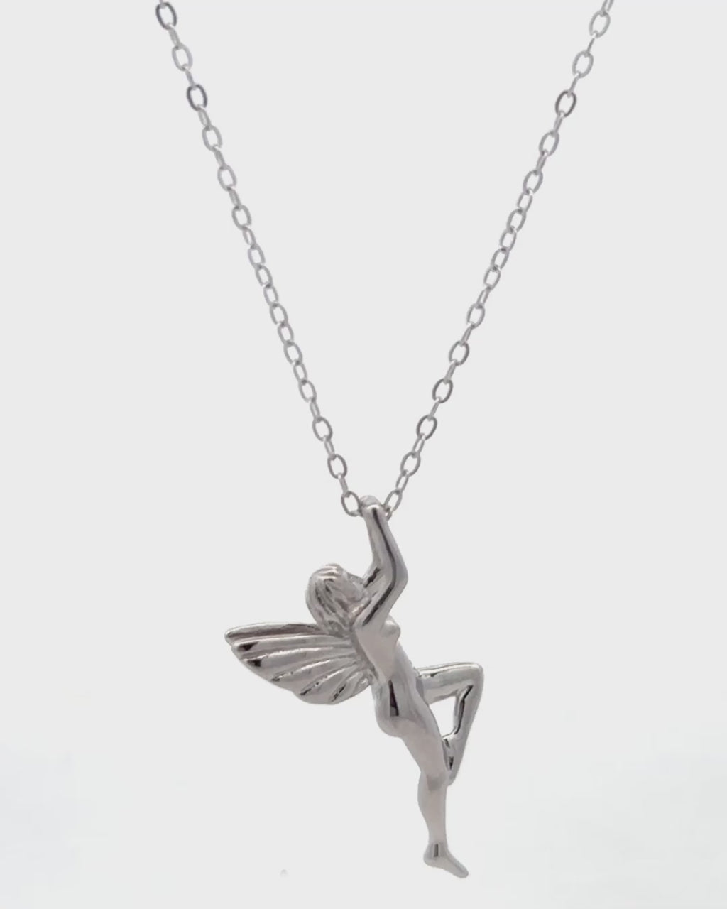 Silver Fairy Grace Pendant Necklace