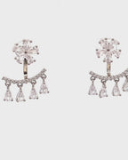 Silver Celestial Spark Cascade Earrings