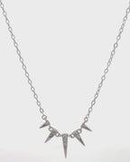 Silver Spiked Radiance Pendant Necklace