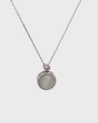 Silver Lunar Glow Pearl Pendant Necklace