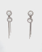 Silver Celestial Glow Pearl Earrings