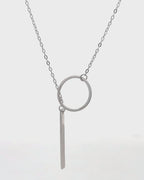 Silver Minimalist Elegance Pendant Necklace