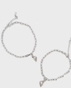 Silver Heart Chain Embrace Bracelet