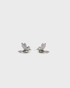 Silver Hummingbird Whisper Earrings