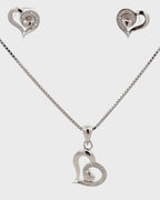 Silver Eternal Embrace Pendant Set
