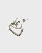 Silver Heart Spark Earrings
