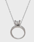 Silver Regal Charm Ring Pendant Necklace