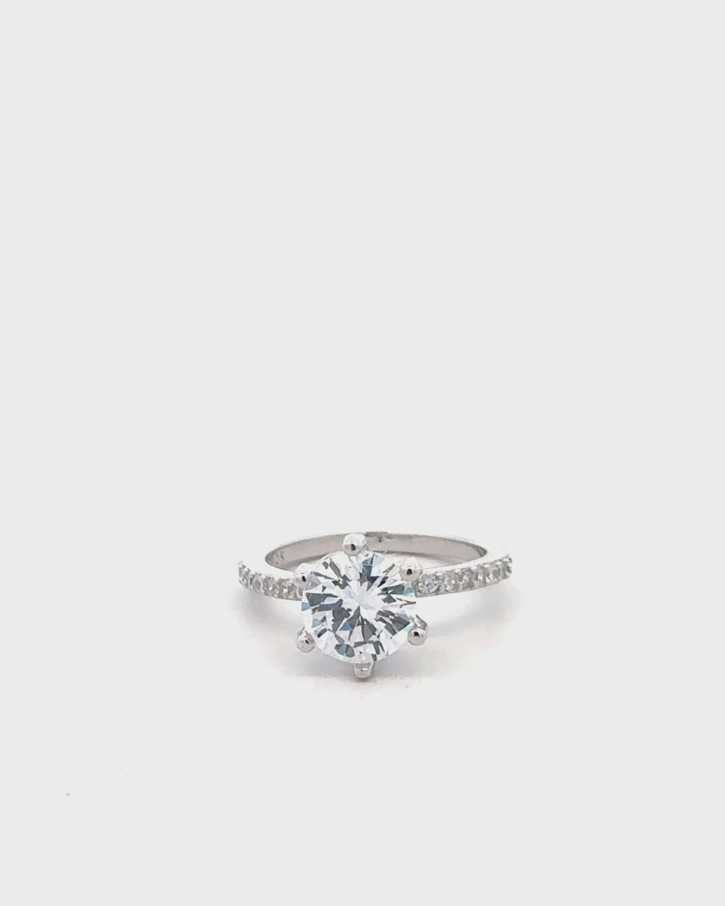 Silver Classic Elegance Solitaire Ring