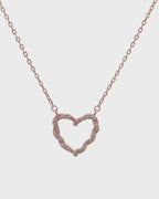 Silver Whimsical Love Heart Pendant Necklace