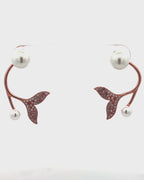 Silver Pearl Blossom Elegance Earrings