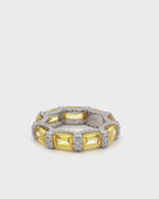 Silver Golden Radiance Gem Ring