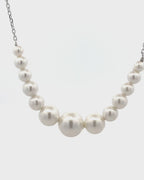 Silver Timeless Grace Pearl Pendant Necklace