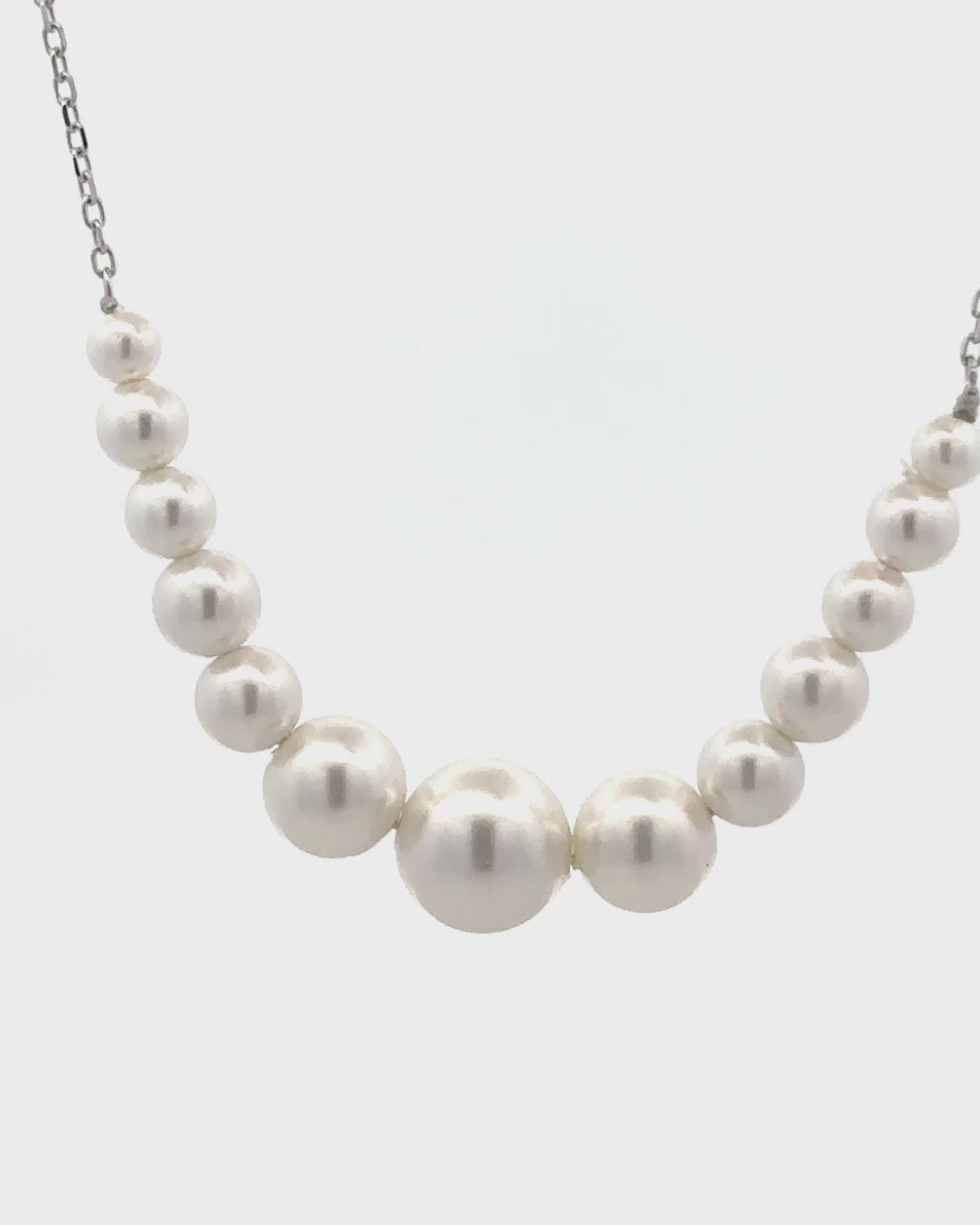 Silver Timeless Grace Pearl Pendant Necklace