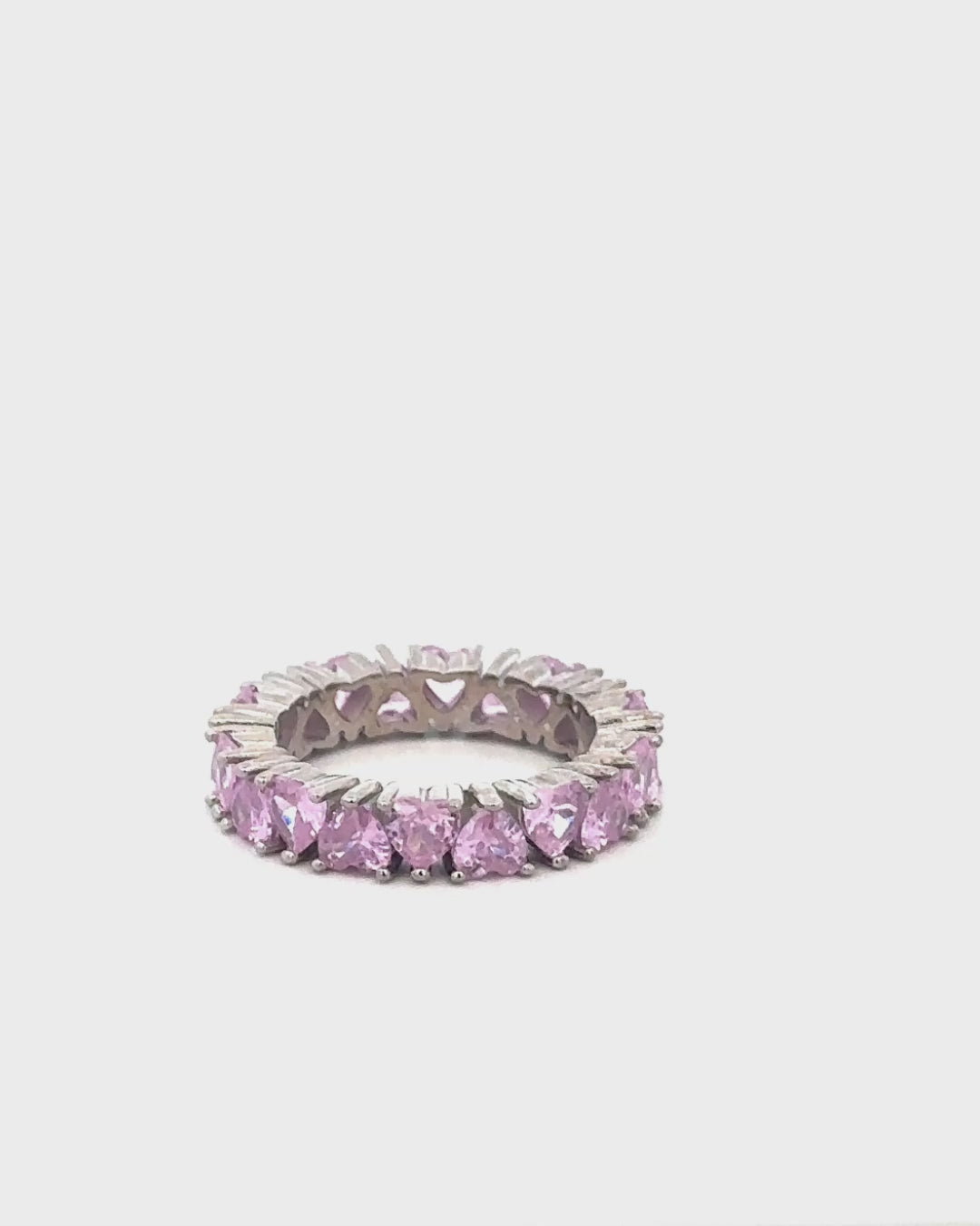 Silver Amethyst Royal Eternity Ring