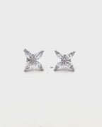 Silver Crystal Bloom Elegance Earrings