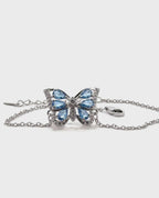 Silver Celestial Blue Wings Bracelet