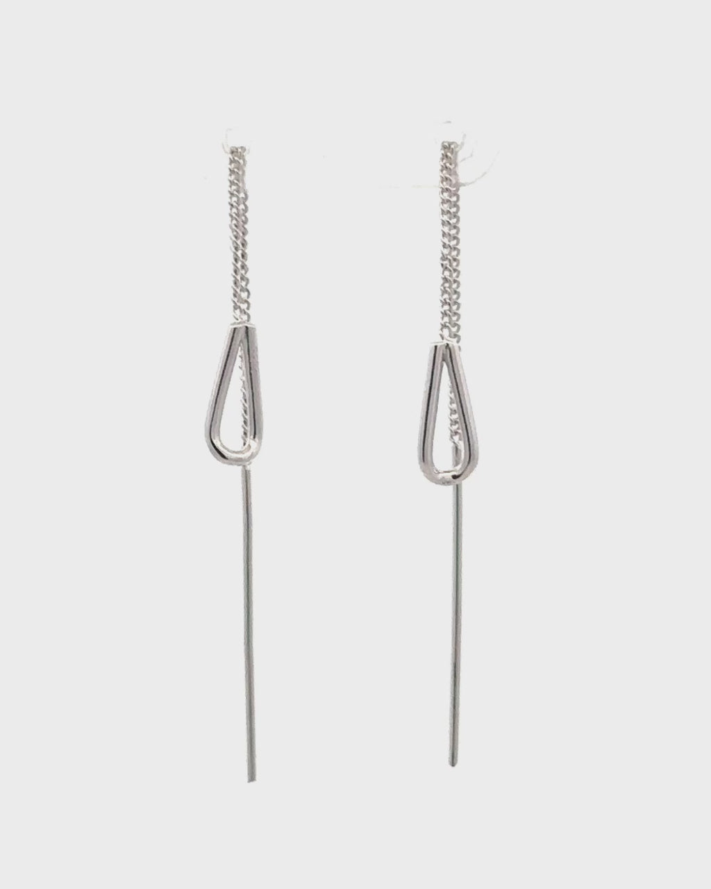Silver Sleek Threader Earrings