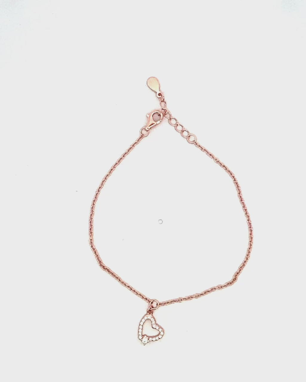 Silver Heart's Embrace Charm Bracelet