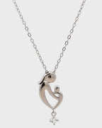 Silver Mother’s Embrace Pendant Necklace