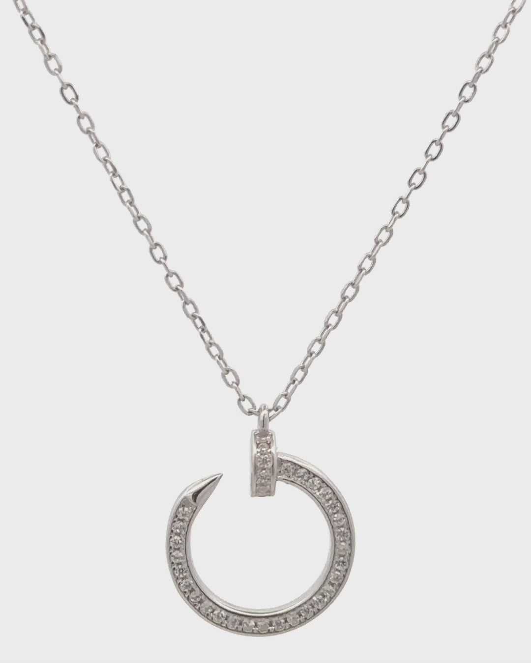 Silver Eternal Sparkle Pendant Necklace