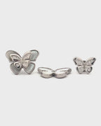 Silver Ethereal Butterfly Charm Earrings