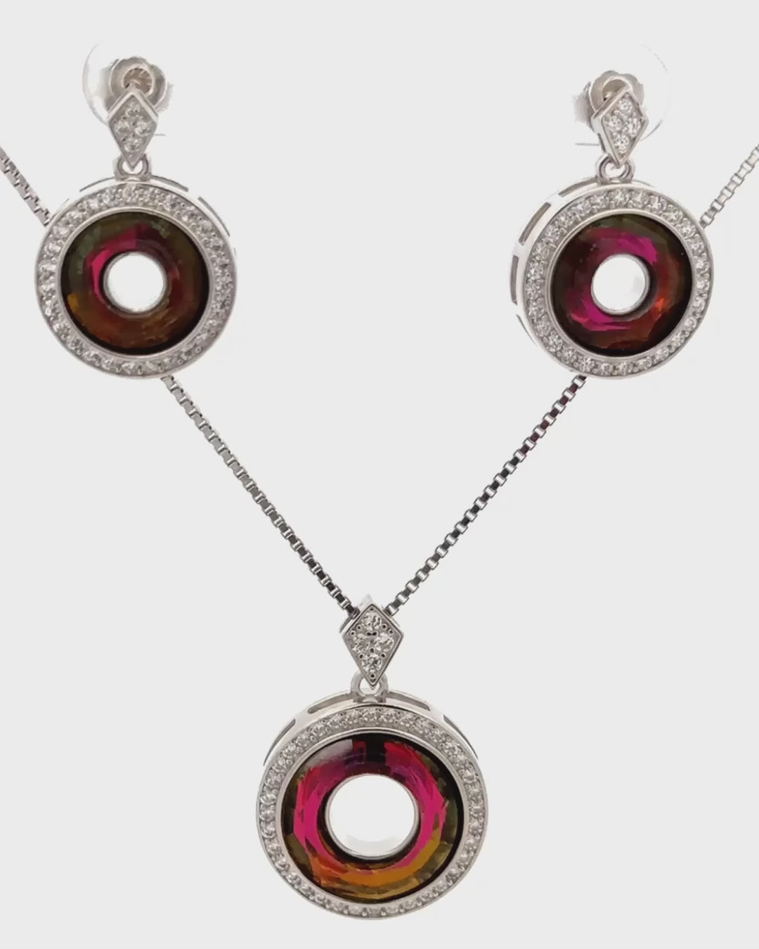 Silver Royal Amethyst Pendant Set