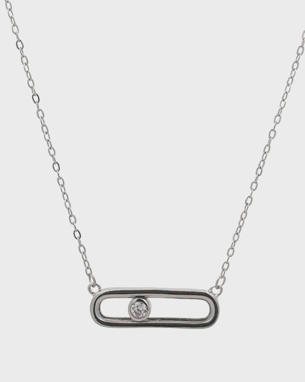 Silver Minimalist Elegance Bar Pendant Necklace