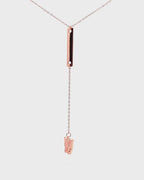 Silver Blush Butterfly Drop Pendant Necklace