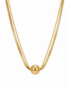 Layered Bead Pendant Necklace (Demi-Fine)