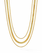 Classic Herringbone Pendant Necklace (Demi-Fine)