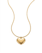 Puff Heart Pendant Necklace (Demi-Fine)