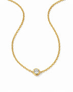 Minimal Solitaire Pendant Necklace (Demi-Fine)