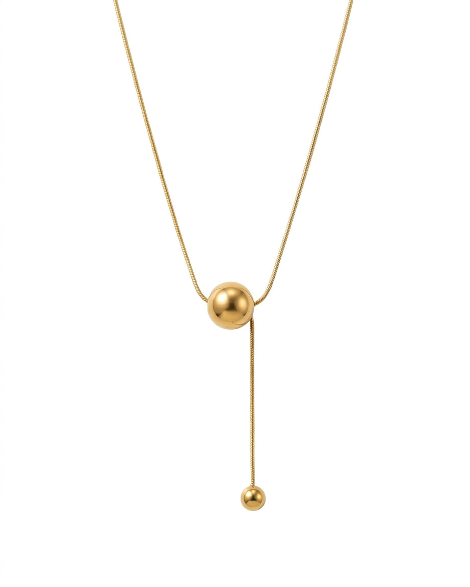 Bead Lariat Pendant Necklace (Demi-Fine)