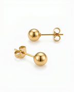Classic Gold Ball Stud Earrings