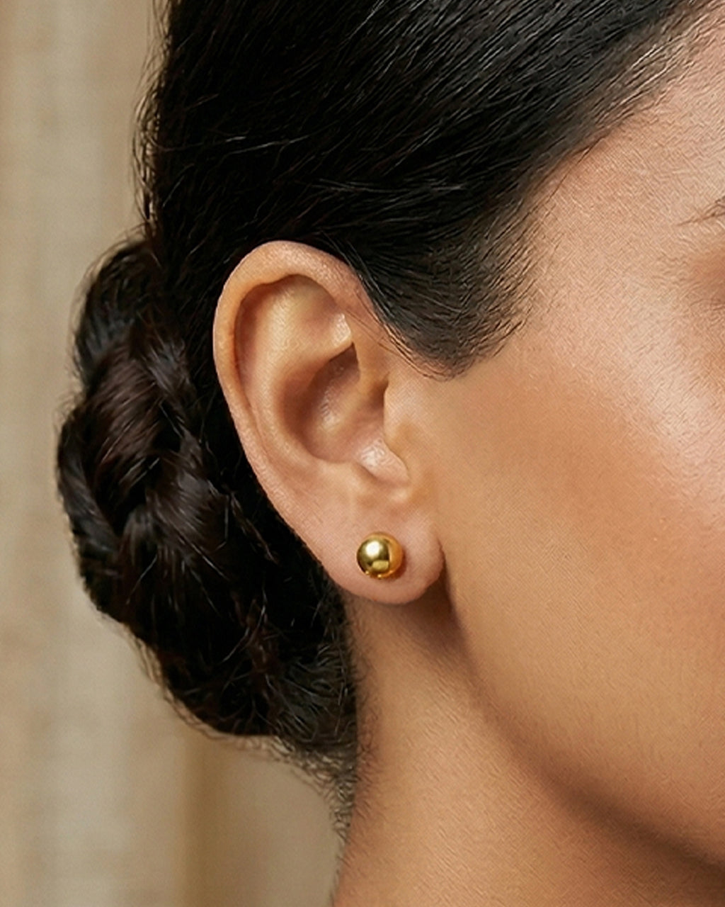 Classic Gold Ball Stud Earrings