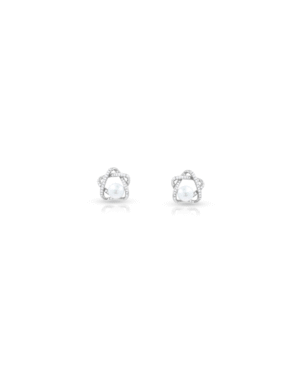 Silver Pearl Orbit Elegance Earrings