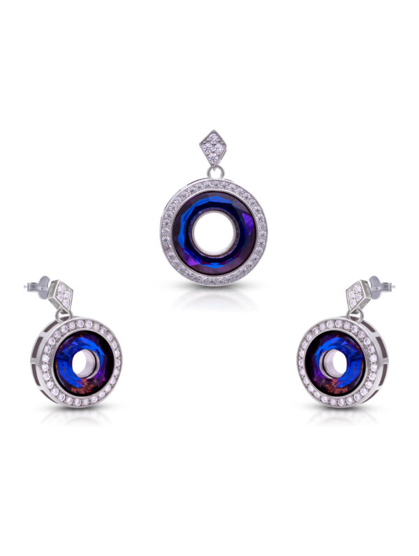 Silver Mystic Aura Pendant Set