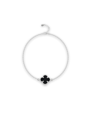 Silver Onyx Charm Silver Bracelet