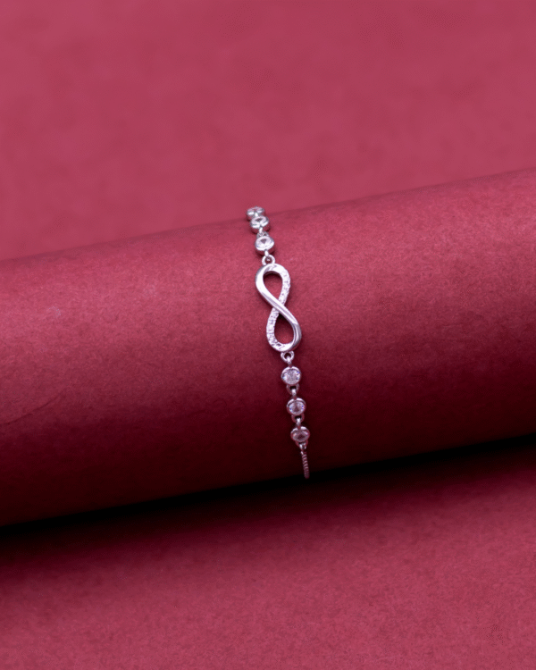 Silver Infinity Radiance Adjustable Bracelet - Image 3