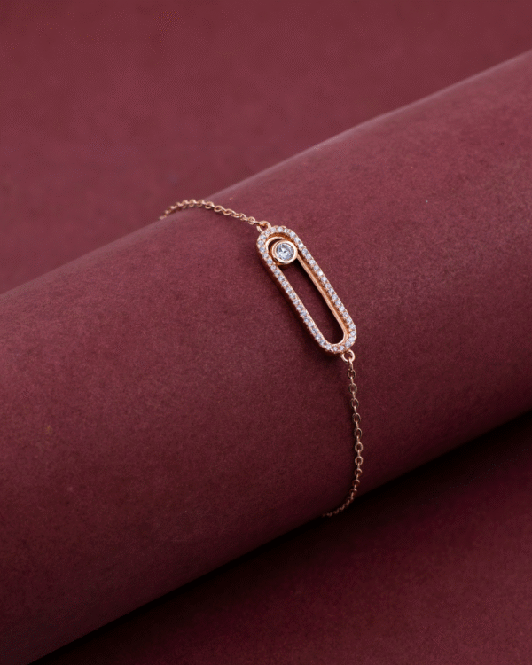 Silver Ethereal Spark Rose Gold Bracelet - Image 2