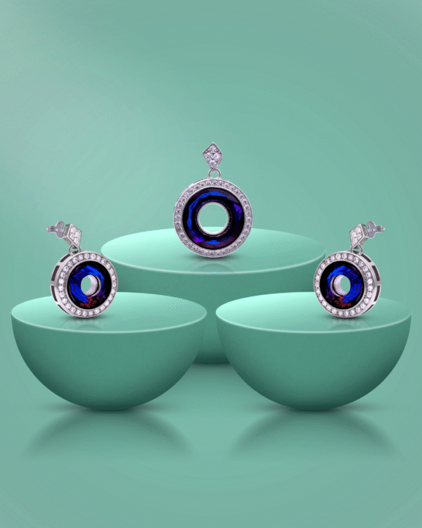 Silver Mystic Aura Pendant Set - Image 3