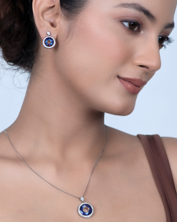 Silver Royal Amethyst Pendant Set - Image 2