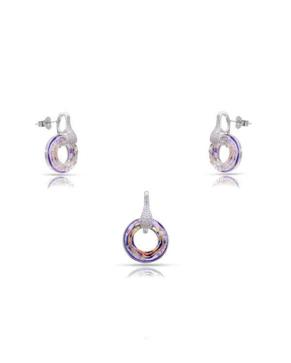 Silver Ethereal Glow Pendant Set