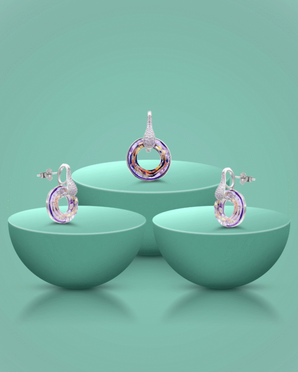 Silver Ethereal Glow Pendant Set - Image 4