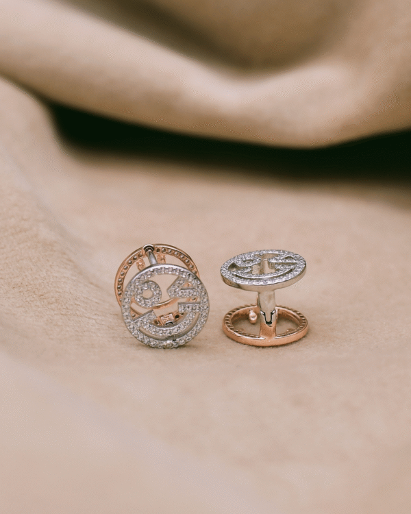 Silver Radiant Smiley Earrings - Image 3