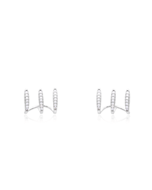Silver Claw Embrace Earrings