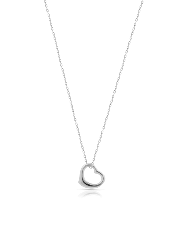 Silver Eternal Love Heart Pendant Necklace