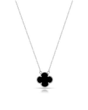 Silver Enchanted Elegance Clover Pendant Necklace
