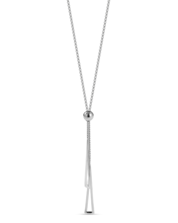 Silver Sleek Harmony Y Pendant Necklace