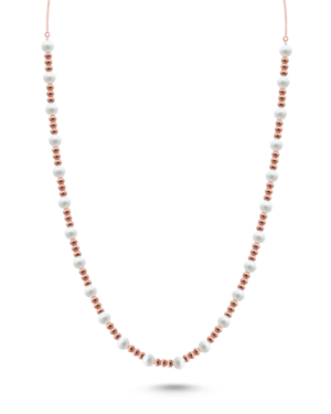 Silver Enchanted Symphony Pearl Bead Pendant Necklace